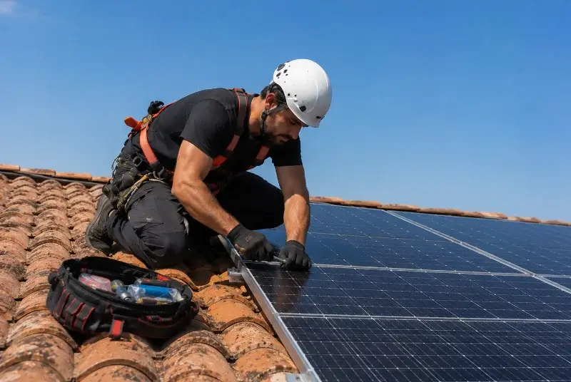 Maintenance et monitoring de panneaux solaires à Aubres